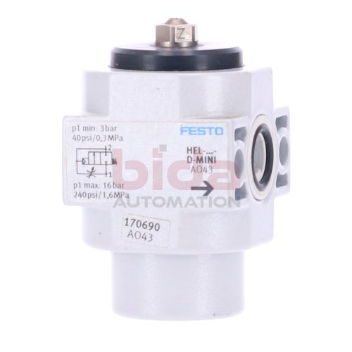 Festo HEL-D-MINI (170690) Einschaltventil / Switch-on valve 16bar