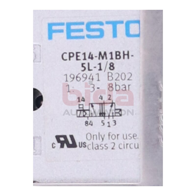 Festo CPE14-M1BH-5L-1/8 (196941) Magnetventil / Solenoid Valve 3-8Bar