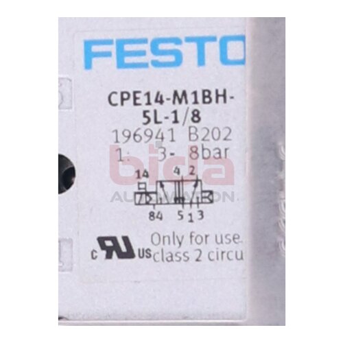 Festo CPE14-M1BH-5L-1/8 (196941) Magnetventil / Solenoid Valve 3-8Bar