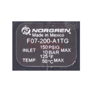 Norgren F07-200-A1TG  Standardfilter / Standard filter 10bar