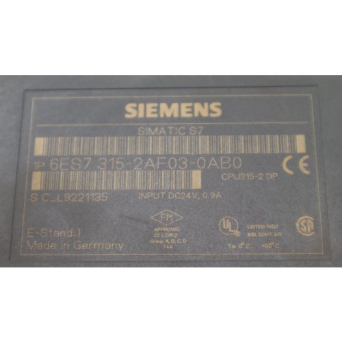 Siemens Simatic S7 6ES7 315-2AF03-0AB0 CPU315-2 DP CPU 24V