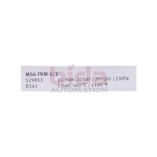 Festo MS6-FRM-1/2 (529853) Abzweigmodul / Branching module 20bar