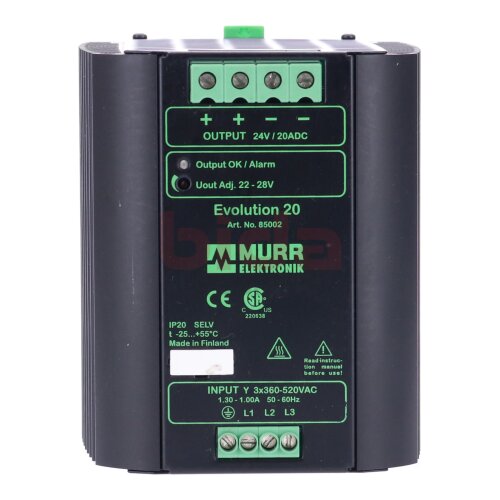 Murr Elektronik Evolution 20 (85002) Netzteil / Power Supply Unit  24V  3x360-520VAC