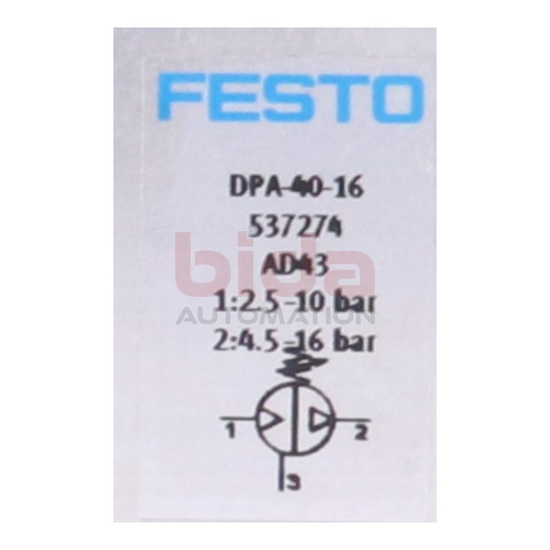 Festo DPA-40-16 (537274)  Druckverst&auml;rker / Pressure amplifier 5-10bar 4-16bar