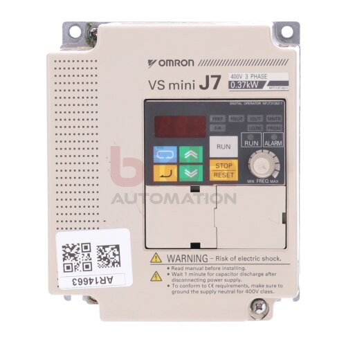 Omron CIMR-J7AZ40P2 Frequenzumrichter / Frequency Converter 380-460V 1,6 A