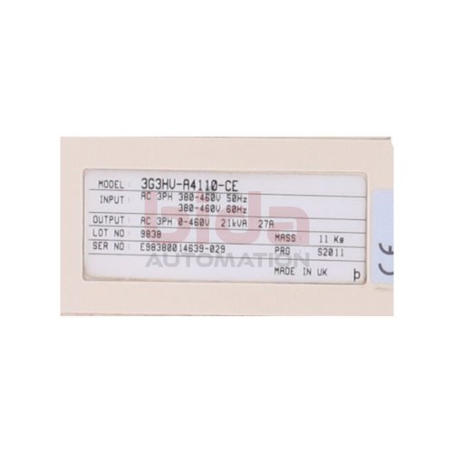 Omron SYSDRIVE 3G3HU-A4110-CE Inverter 11kW