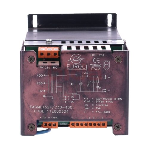 Eurogi EAGML1524/230-400 Transformator / Transformer 20A 230-400V 24VDC