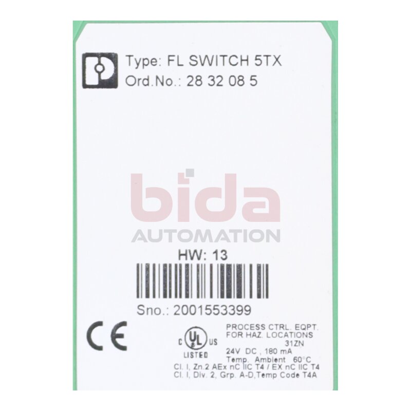 Phoenix Contact FL SWITCH 5TX (2832085) Schalter / Switch 24VDC 180mA