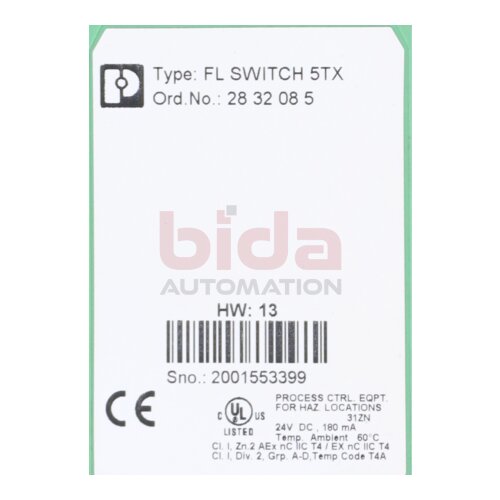 Phoenix Contact FL SWITCH 5TX (2832085) Schalter / Switch 24VDC 180mA