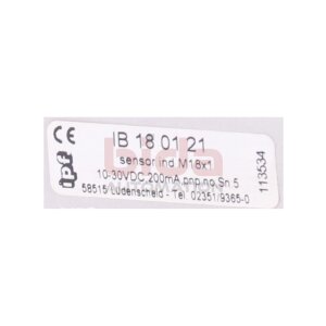 Ipf electronic IB 18 01 21 IB180121 Sensoren 10-30VDC 200mA