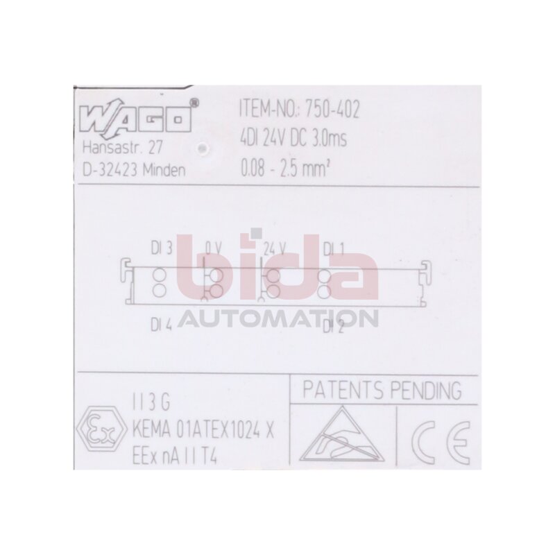 Wago 750-402 Eingangsmodul / Input Module 24VDC