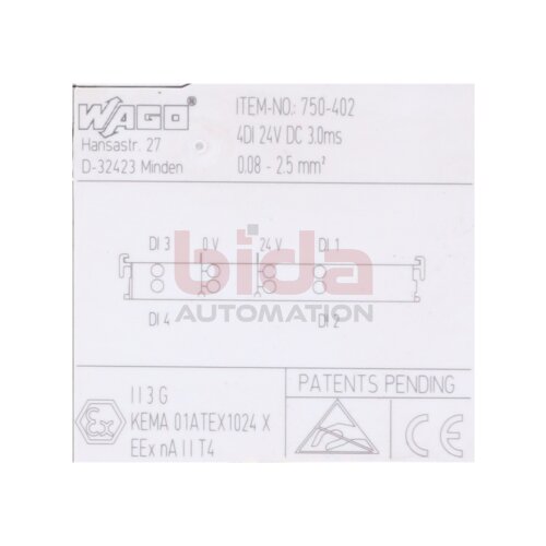 Wago 750-402 Eingangsmodul / Input Module 24VDC