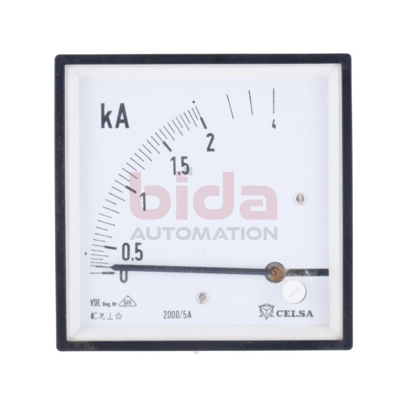 Celsa EQ96 2000/5A 0-2/4kA Manometer / Pressure gauge