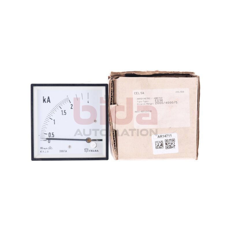 Celsa EQ96 2000/5A 0-2/4kA Manometer / Pressure gauge