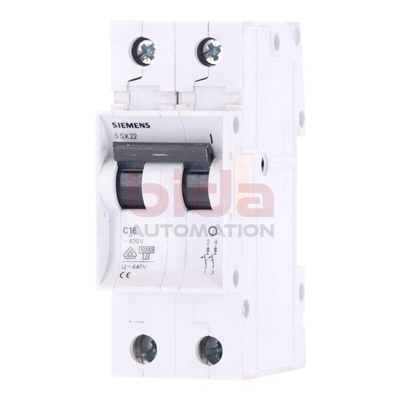 Siemens 5 SX22 C16 Leitungsschutzschalter / Circuit Breaker  440V