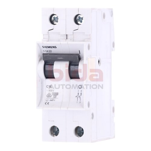Siemens 5 SX22 C16 Leitungsschutzschalter / Circuit Breaker  440V