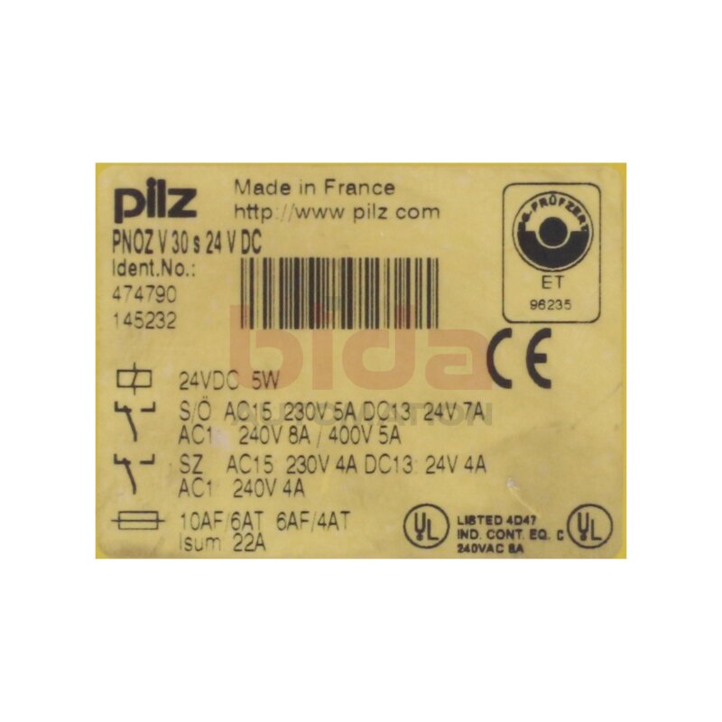 Pilz PNOZ V 30 s 24 V DC (474790) Sicherheitsrelais / Safety Relay  24VDC 5W