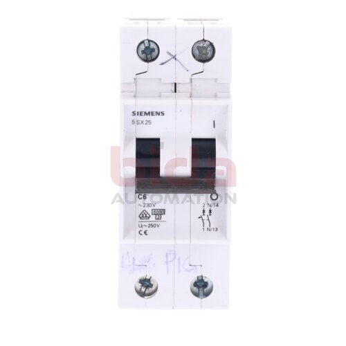 Siemens 5 SX25 C6 Leitungsschutzschalter / Circuit Breaker 230V 250V