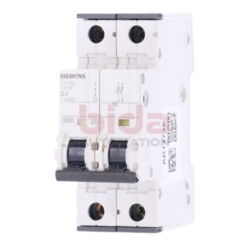 Siemens 5SY62 MCB D2 Leitungsschutzschalter / Circuit Breaker  400V