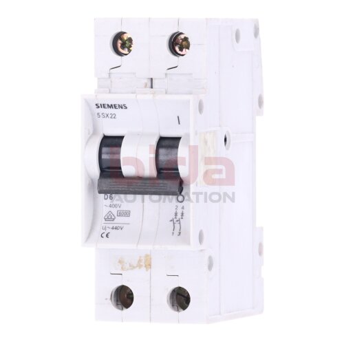 Siemens 5 SX22 D6 Leitungsschutzschalter / Circuit Breaker 400V