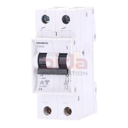 Siemens 5 SX22 C2 Leitungsschutzschalter / Circuit Breaker  400V