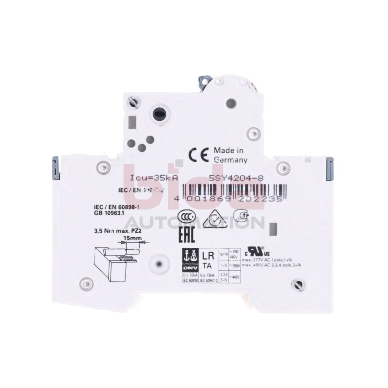 Siemens 5SY42 MCB D4  Leitungsschutzschalter / Circuit Breaker  400V