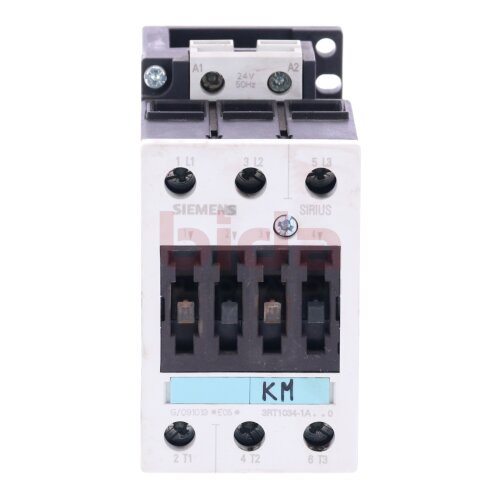 Siemens 3RT1034-1AB00 (3RT1034-1A..0) Leistungssch&uuml;tz / Power Contactor 32 A 15 kW / 400 V AC 24 V