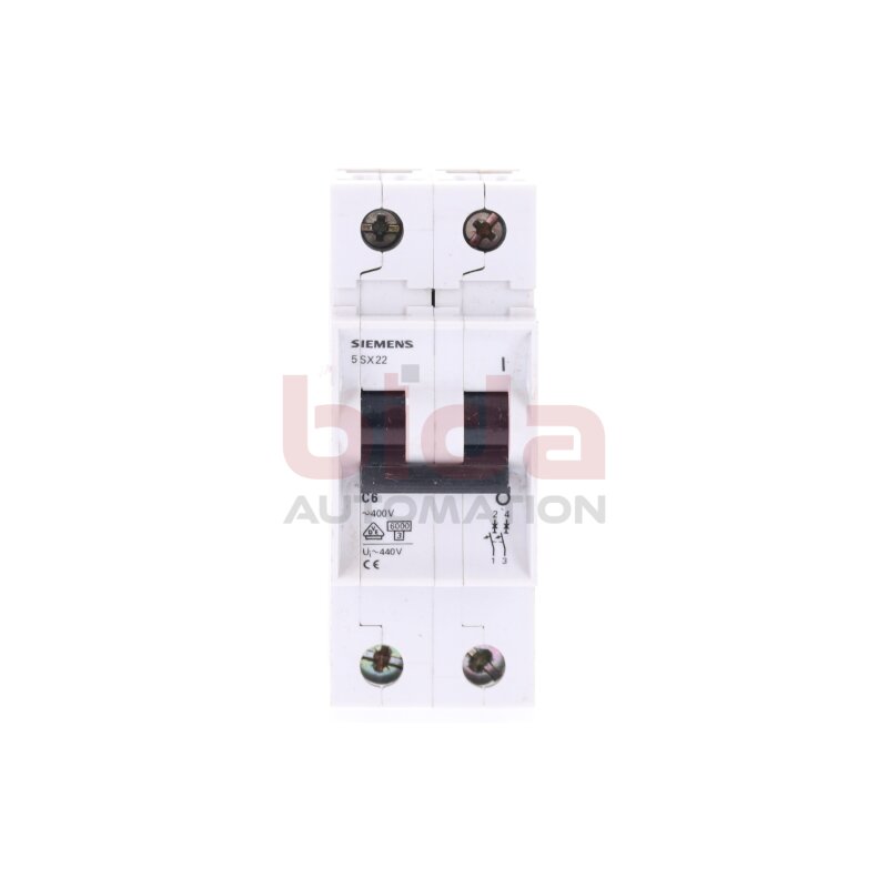 Siemens 5 SX22 C6 Leitungsschutzschalter / Circuit Breaker 230/400V