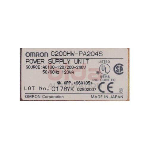 Omron C200HW-PA204S Stromversorgung / Power Supply AC100-120/200-240V
