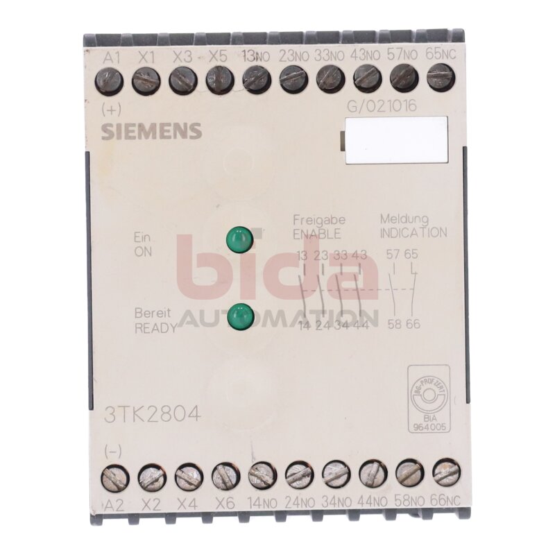 Siemens 3TK2804-0BB4 Sch&uuml;tzsicherheitskombination / Contactor safety combination 6A 240VAC