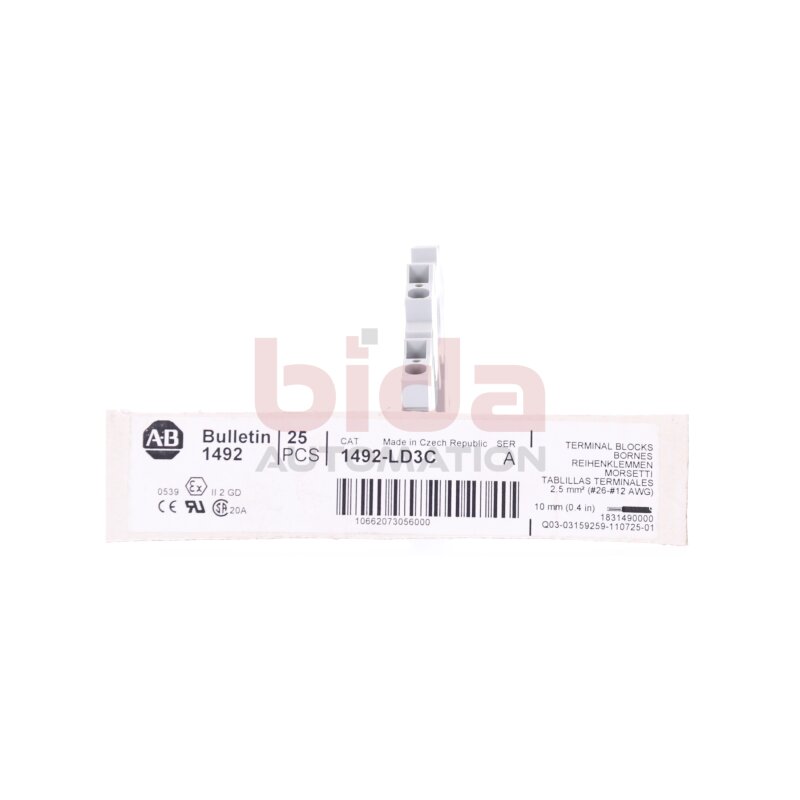 Allen-Bradley 1492-LD3C Reihenklemme / Terminal Block 20A