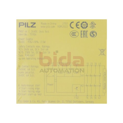 Pilz Pilz PNOZ s4 C 24VDC 3n/o 1n/c (751104) NOT-Aus-Schalter / Emergency switch 24VDC