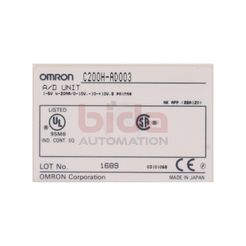 Omron C200H-AD003 Analog-Ausgabe/ Analogue output 1-5V 4-20mA