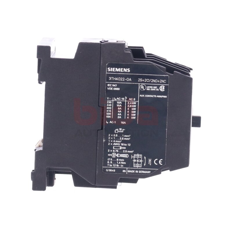 Siemens 3TH4022-0A / 3TH4 022-0A  Sch&uuml;tz / Contector 24V 230V 10A 2,4kW