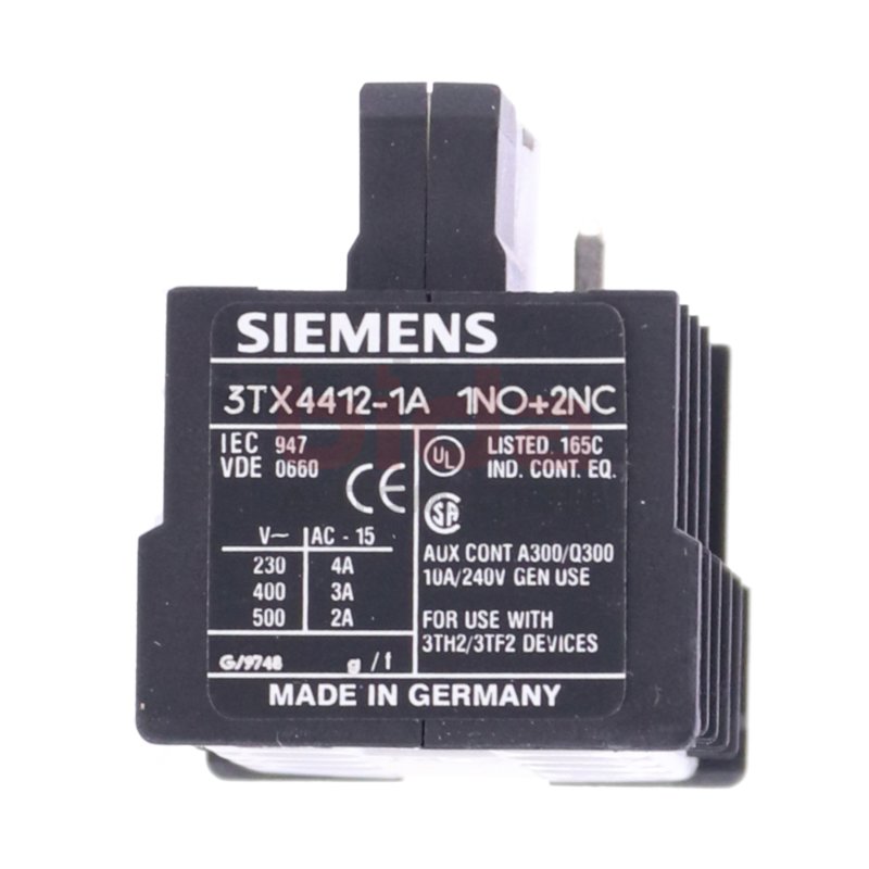 Siemens 3TX4412-1A Hilfsschalterblock / Auxiliary Switch Block 500V 2A