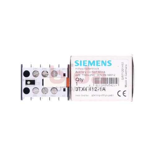 Siemens 3TX4412-1A Hilfsschalterblock / Auxiliary Switch Block 500V 2A