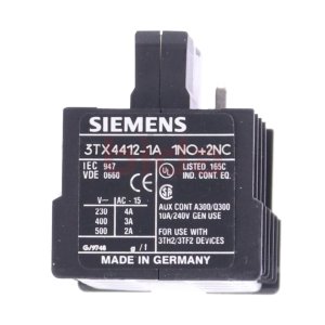 Siemens 3TX4412-1A Hilfsschalterblock / Auxiliary Switch...