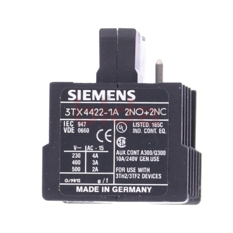 Siemens 3TX4422-1A Hilfsschalterblock / Auxiliary Switch Block 500V 2A