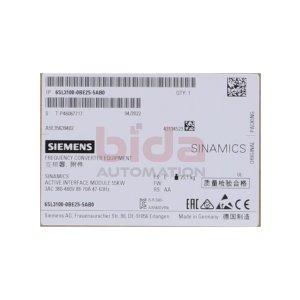 Siemens 6SL3100-0BE25-5AB0 SINAMICS S120 Active Interface...