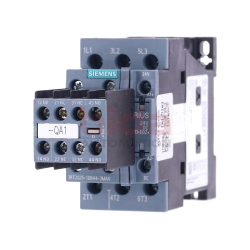 Siemens 3RT2025-1DB44-3MA0 Leistungssch&uuml;tz / Power Contactor 24V 600V