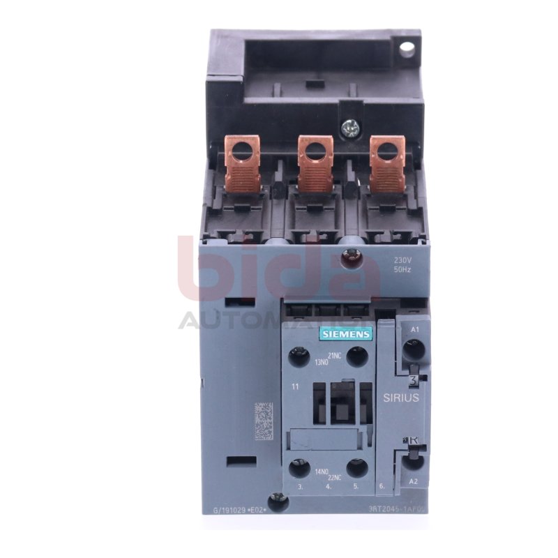 Siemens 3RT2045-1AP00 / 3RT2 045-1AP00 Leistungssch&uuml;tz / Power Contactor 80A 37kW 400V