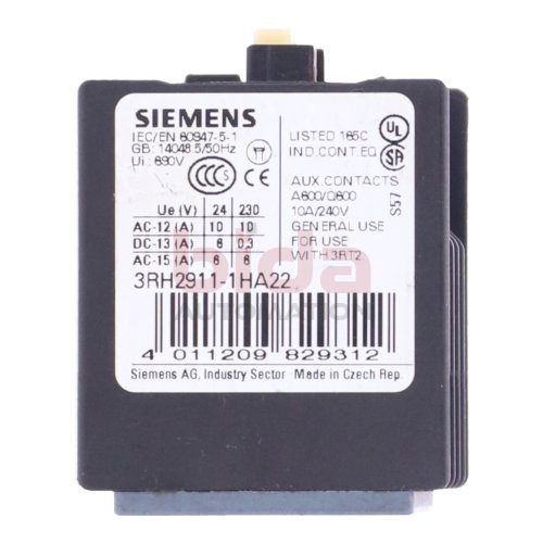 Siemens 3RH2911-1HA22 Hilfsschalter / Auxiliary switch 10A 240V