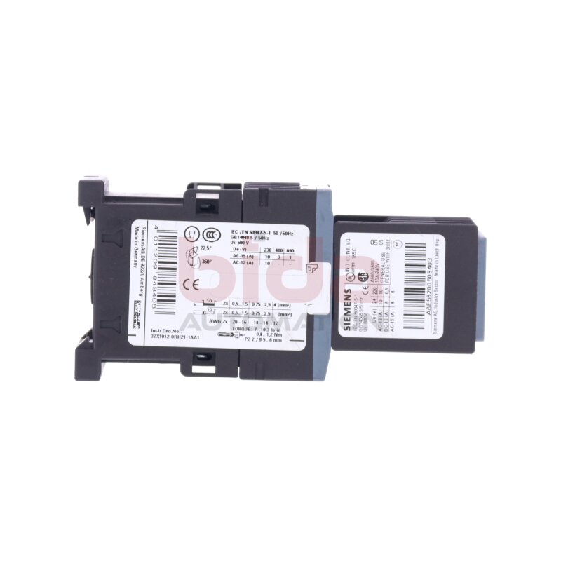 Siemens 3RH2262-1BB40 Hilfssch&uuml;tz / Auxiliary Contactor 10A 240VAC