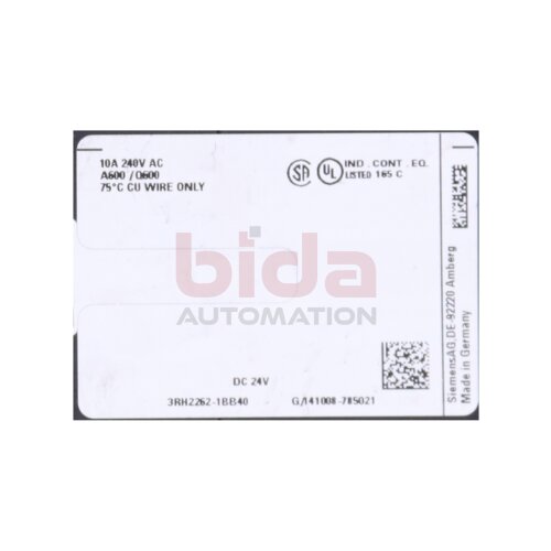 Siemens 3RH2262-1BB40 Hilfssch&uuml;tz / Auxiliary Contactor 10A 240VAC