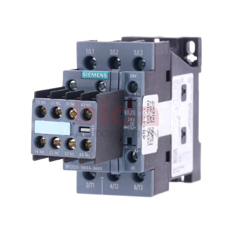 Siemens 3RT2025-1BB44-3MA0 / 3RT2 025-1BB44-3MA0 Leistungssch&uuml;tz / Power Contactor 17A 7,5kW 400V 24VDC