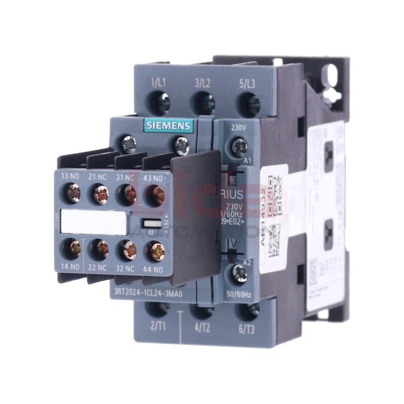 Siemens 3RT2024-1CL24-3MA0 Leistungssch&uuml;tz / Power Contactor 12A 5,5kW 400V 230V