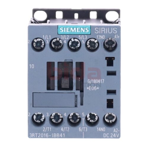 Siemens 3RT2016-1BB41 Leistungssch&uuml;tz / Power Contactor 9A 4kW 400V 24VDC