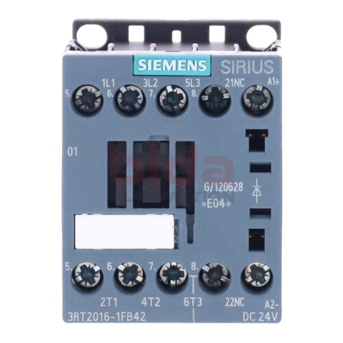 Siemens 3RT2016-1FB42 / 3RT2 016-1FB42 Leistungssch&uuml;tz / Power Contactor 9A 4kW 400V 24VDC
