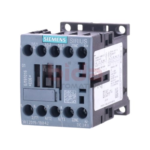 Siemens 3RT2015-1BB42 Leistungssch&uuml;tz / Power Contactor 7A 3kW 400V 24VDC