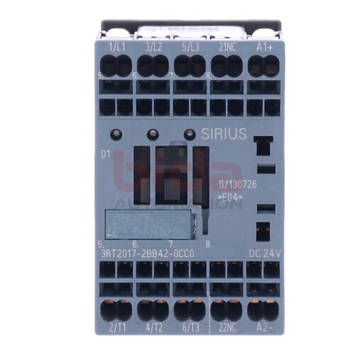 Siemens 3RT2017-2BB42-0CC0 Leistungssch&uuml;tz / Power Contactor 12A 5,5kW 400V 24VDC